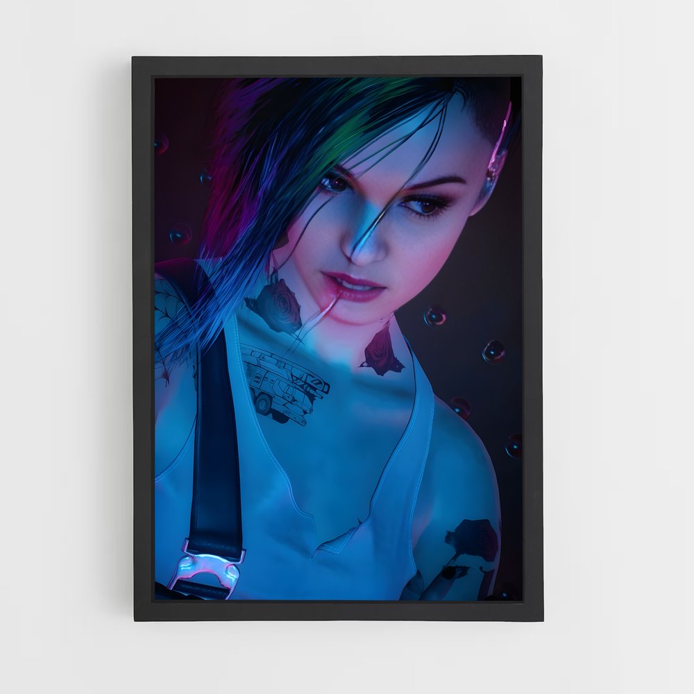 Poster Judy Alvarez – affiche Cyberpunk (vue 2)